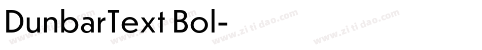 DunbarText Bol字体转换